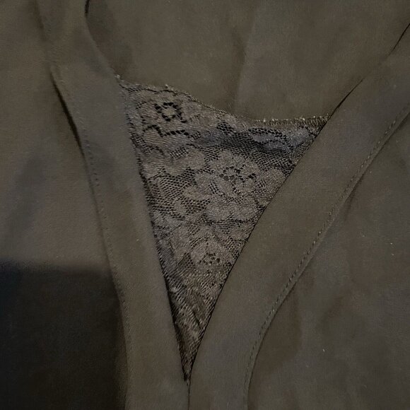 Zara Basic Sleeveless Blouse Womens Small  Black Lace Witchy Whimsigoth S Layer - Picture 5 of 7